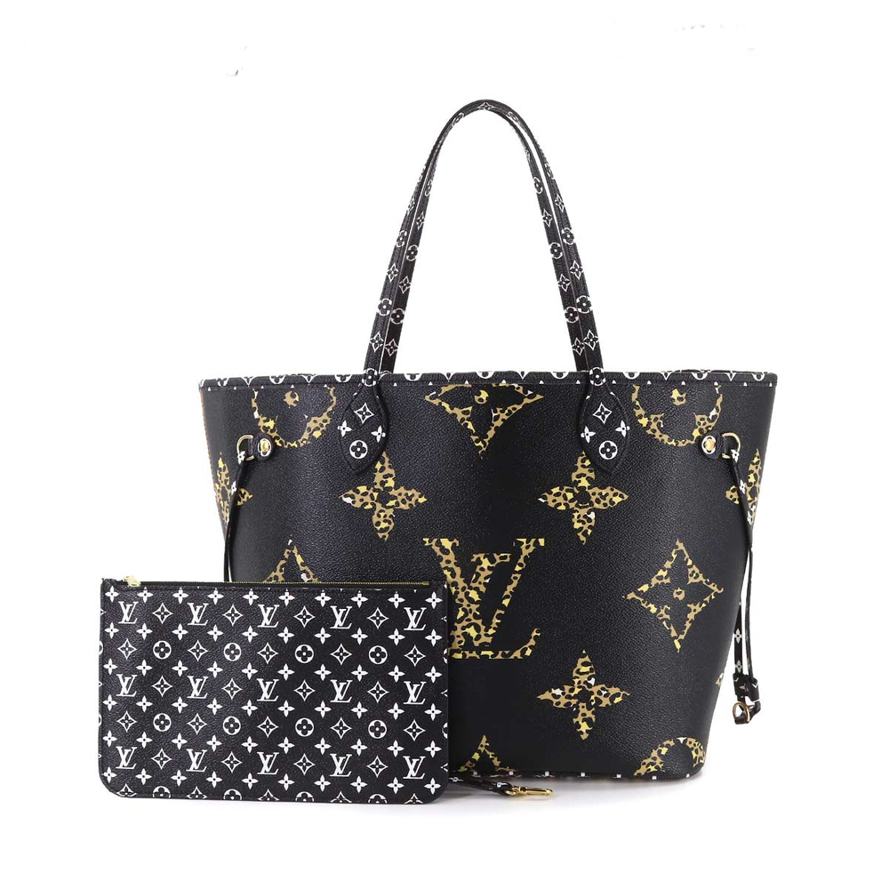 Louis Vuitton Monogram Jungle Neverfull MM Tote Bag Noir